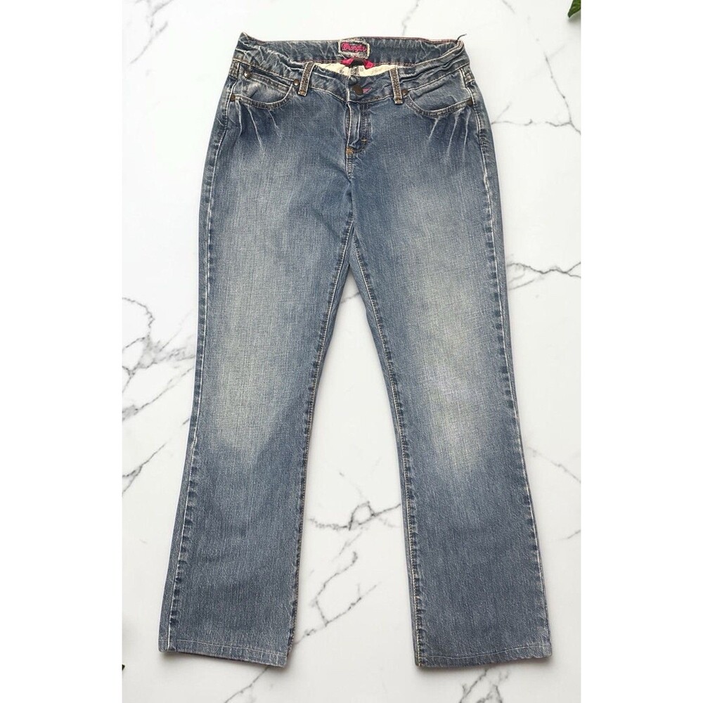 Wrangler Premium Patch Jeans Women’s 7/8 28x30 Bootcut Medium Wash Stretch Denim